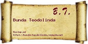 Bunda Teodolinda névjegykártya